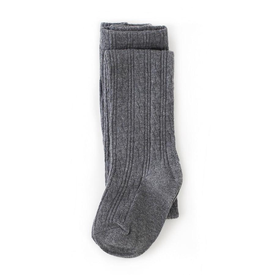 Little Stocking Co. - Charcoal Grey Cable Knit Tights – Little White  Sneakers