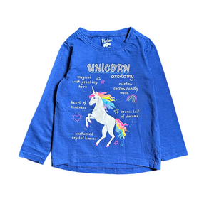 Hatley Blue Unicorn Long Sleeve