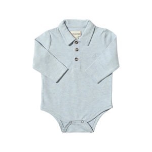 Me & Henry Seymour Polo Onesie - Pale Blue