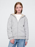 Gap Grey Sherpa Lined Hoodie