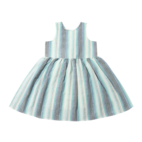 Vignette Jewel Dress - Blue Multi Stripe