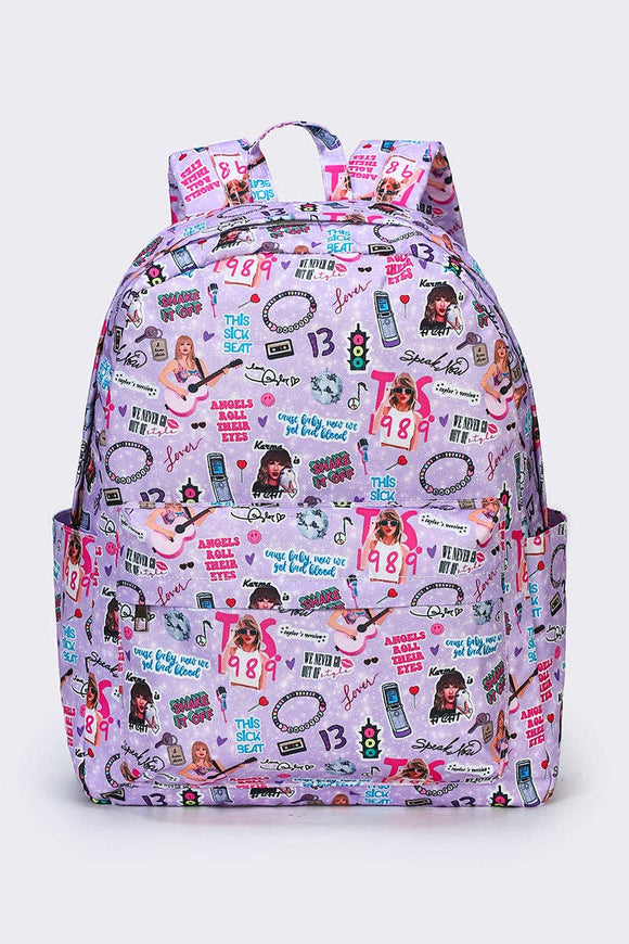 Lavender Music Tour Kids Backpack