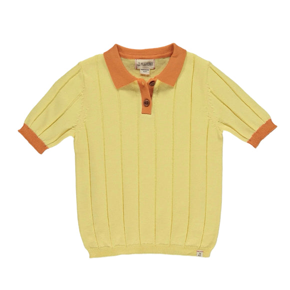 Me & Henry Ollie Yellow Knitted Polo