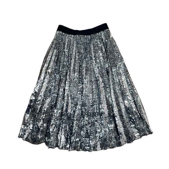 MSGM Silver Sequin Skirt