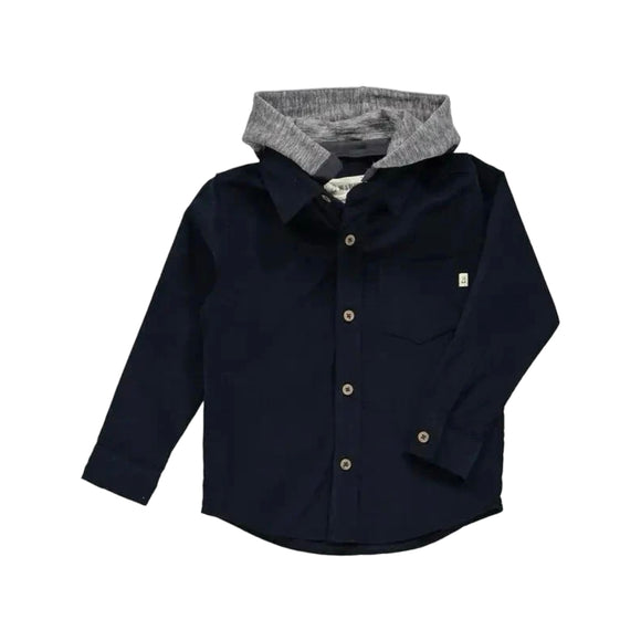 Me and Henry Erin Hooded Shirt - Navy Cord