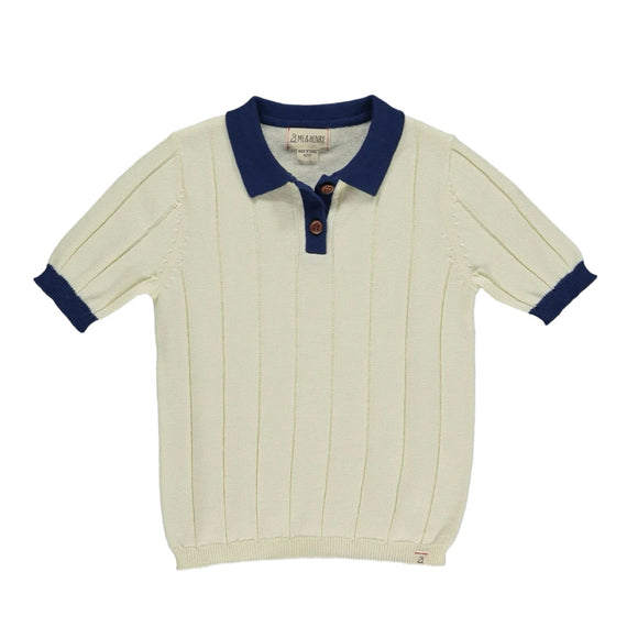 Me & Henry Ollie Cream Knitted Polo