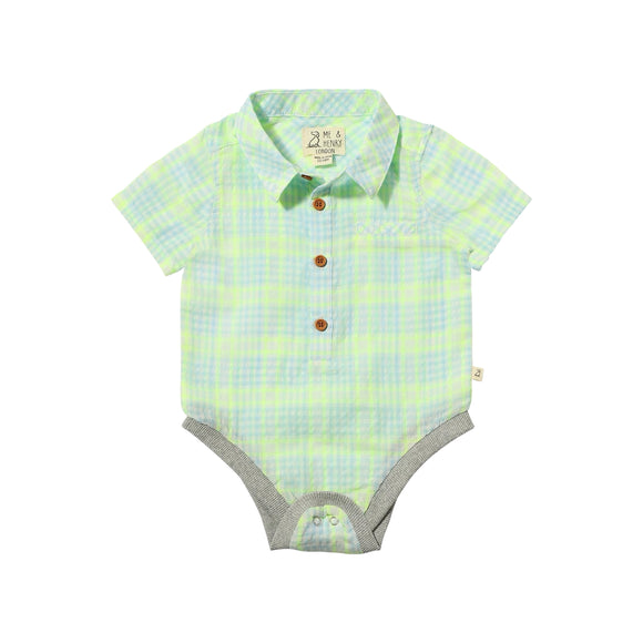 Me & Henry Helford Onesie - Neon Plaid