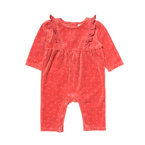 Janie and Jack Orange Velour One-Piece