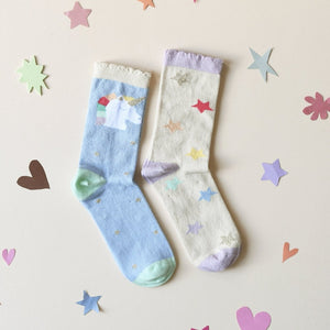 Rockahula Rainbow Unicorn 2 Pack Socks