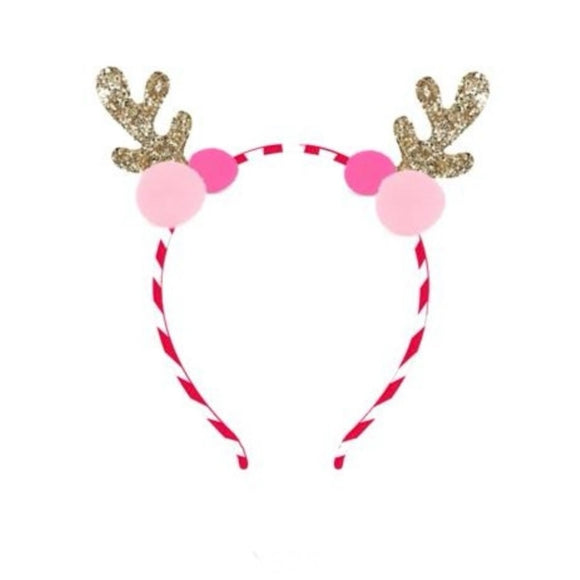 Rockahula Stripy Pom Pom Reindeer Headband