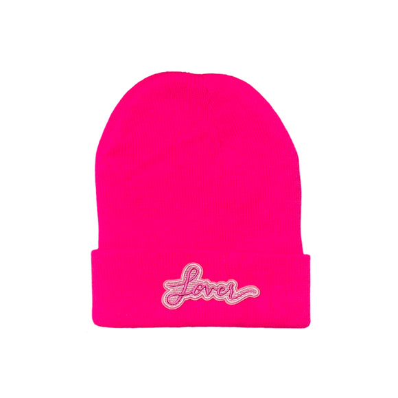 Forever Run Wild Fuchsia Beanie - Lover Patch