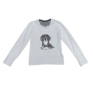 Harmont & Blaine Sequin Dog Long Sleeve Tee