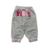 Roots Grey/Pink Writing Track Pants