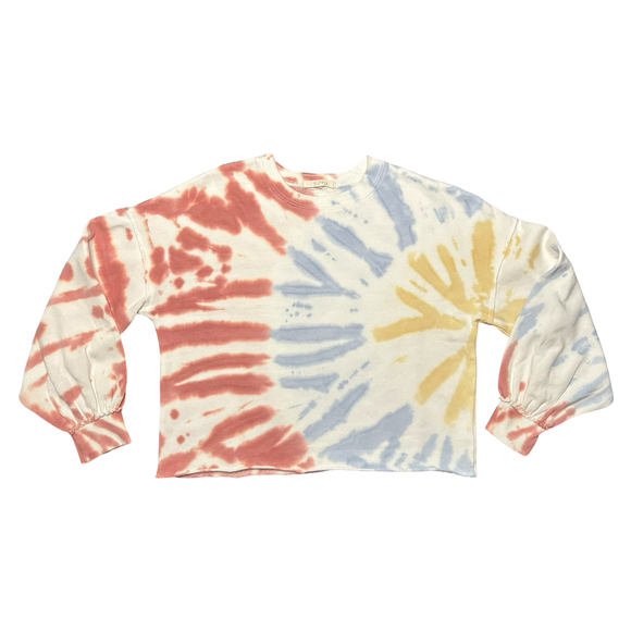 Z Supply Girls Tie-Dye Crewneck