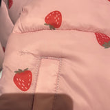 Miles The Label - Strawberry Print on Rose Hooded Packable