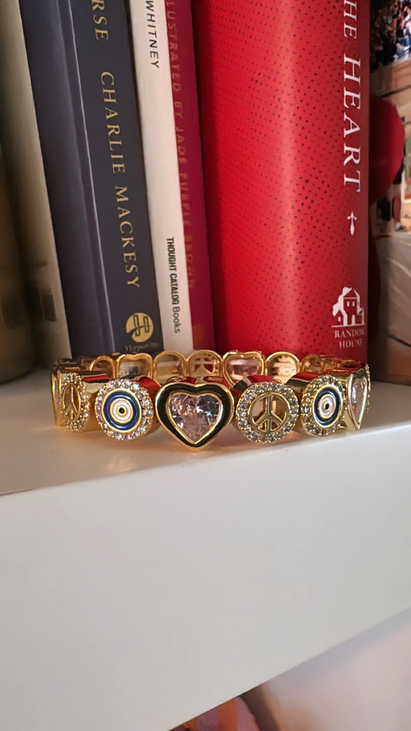 Bryce Hudson Creations - Peace, Love and Protection Puzzle Bracelet + 🧿