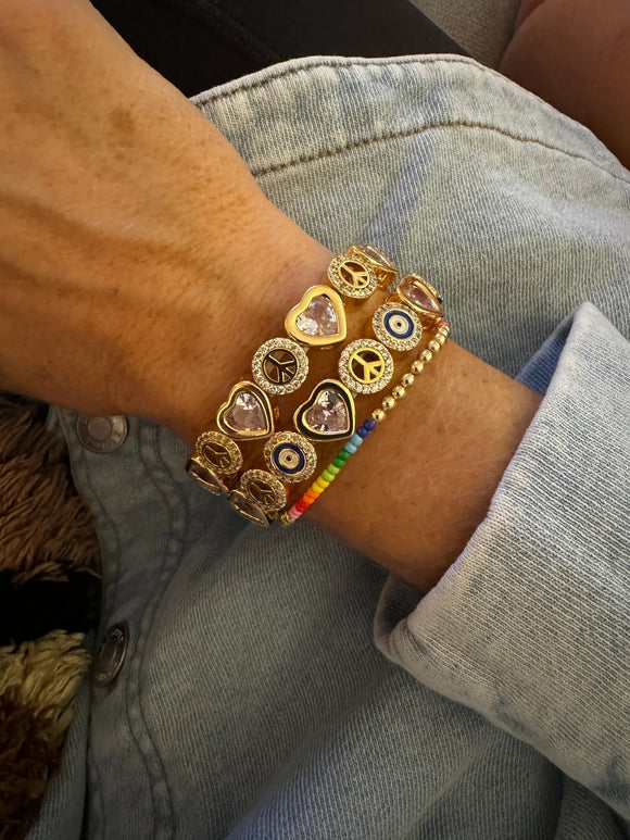 Bryce Hudson Creations - Peace, Love and Protection Puzzle Bracelet WITHOUT 🧿