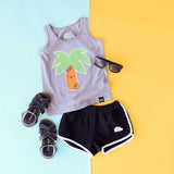 Whistle & Flute Kawaii Cloud Running Shorts - Black