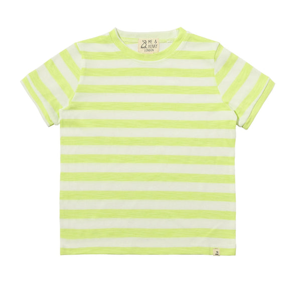 Me & Henry Camber Lime/White Striped Tee