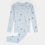 Petit Lem Sugar Plum Fairy Print on Ice Blue PJ Set