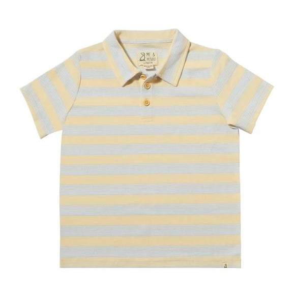 Me & Henry Polreath Polo - Blue/Cream