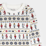 Petit Lem Nutcracker Fair Isle Print PJ Set