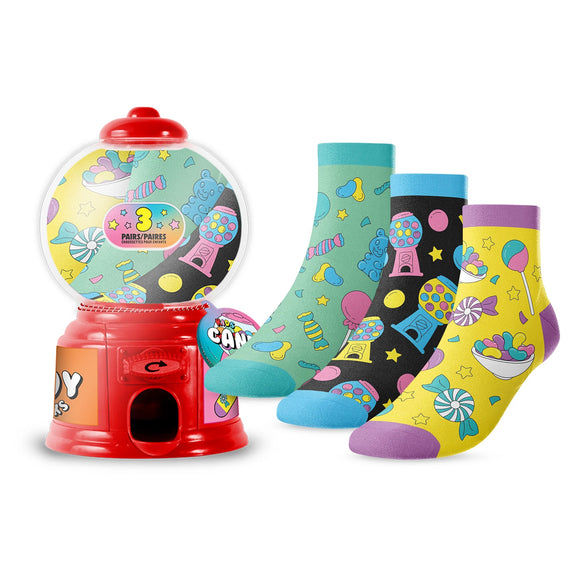 Main and Local Kids' 3-Pack Candy Socks