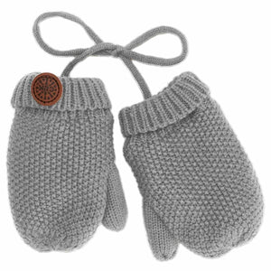 CaliKids Fleece Knit Soft Touch Mitten - Grey