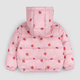 Miles The Label - Strawberry Print on Rose Hooded Packable