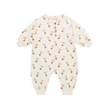 Quincy Mae Relaxed Fleece Jumpsuit || Tulips