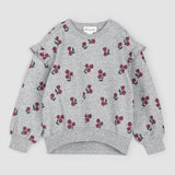 Miles The Label - Roses Print on Heather Grey Sweatshirt