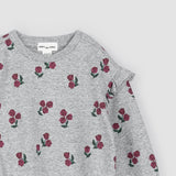 Miles The Label - Roses Print on Heather Grey Sweatshirt