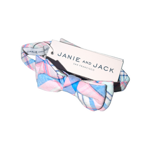 Janie and Jack Linen Plaid Bow Tie