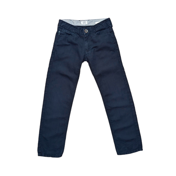 Armani Junior Navy Linen Pants