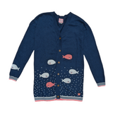 Souris Mini Whale Knit Long Cardigan