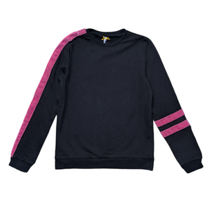 KIDICHIC Velvet Stripe Sweatshirt