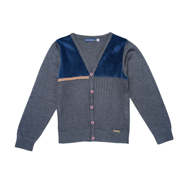 EURO BOYS Velvet Knit Cardigan