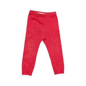 Hatley Red Shimmer Knit Leggings