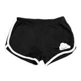 Whistle & Flute Kawaii Cloud Running Shorts - Black